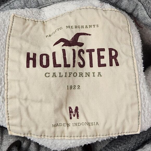 Vtg Y2k Hollister Hoodie Mens M Applique Lettering Spellout Embroidered Surfing - Picture 8 of 8